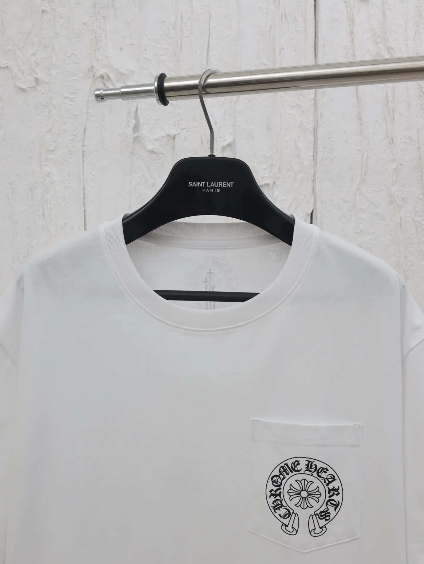 🅿️280 Come heart*/Cro Heart 25Ss short-sleeved T-shirt with full back printing. The fabric is made of 26-woven 200g cotton. The printing uses special imported slurry. Customized supporting accessories. Size: S/M/L